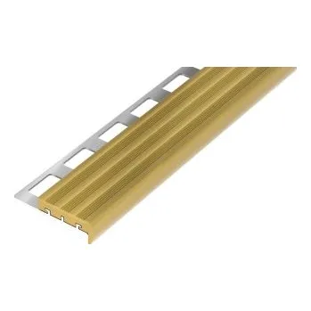 ACARA PRAHA s.r.o. SP25/1 schodová lišta JUMBO, hliník + guma bahama, 11 mm, 2,5 m