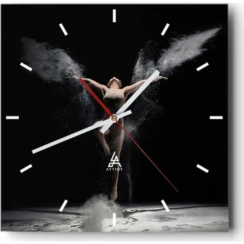 Hodiny Nástěnné hodiny do kuchyně 30x30 Abstrakce Stylové hodiny na skle Loft Tiché