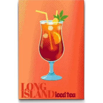 Diamantové malování Diamantové malování - Long Island Iced Tea Velikost: 40x60cm, Rámování: Pouze srolované plátno, Diamanty: Čtvercové