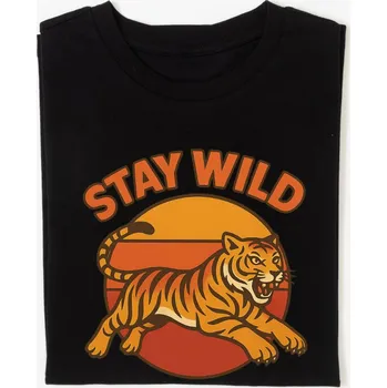 Dámské tričko Dámské tričko - Stay wild Barva: Růžová, Velikost: M, Střih: Dámské