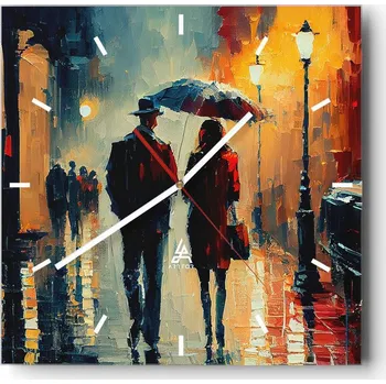 Hodiny Nástěnné hodiny do kuchyně 30x30 Romantismus Stylové hodiny na skle Loft Tiché