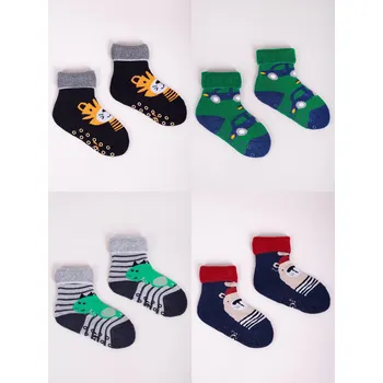 Dětské celofroté ponožky s ABS chlapecké SKF0005B 31-34 Mix barev