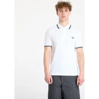 Pánské tričko Tričko FRED PERRY Twin Tipped Short Sleeve Tee White L