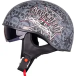 WTEC BLACK HEART Moto přilba W-TEC Black Heart V535 Cross Skull Barva: Černá, Velikost: L