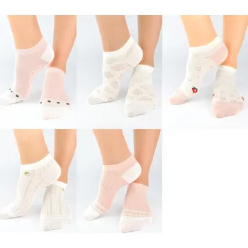 Dámské ponožky Dámské vzorované ponožky nízké ST030, vel. 36-41 mix barev 36-41 Mix barev