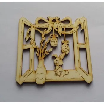 Dřevěná hračka Dřevěný výřez jarní okénko