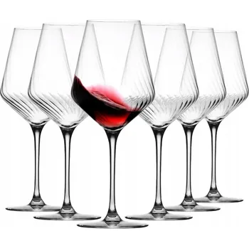 Sklenice Skleničky na červené víno Krosno LUMI, průhledné, 550 ml, 6 ks