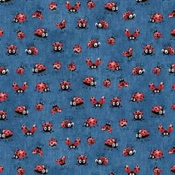 Úplet Berušky na jeans (E) (Top kvalitní úplet Bella digitisk)