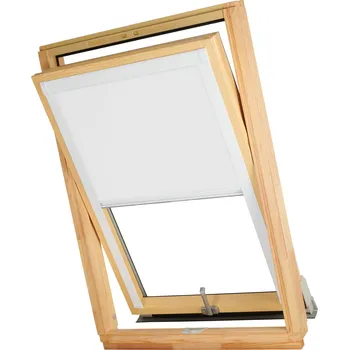 Roleta Dekodum Termoizolační roleta na střešní okno typu VELUX MK04/M04/304 Barva látky: White Silver, Barva profilu: Bílá