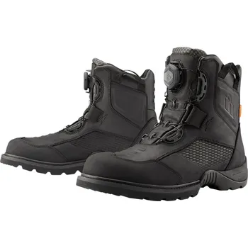 Moto obuv ICON boty STORMHAWK Waterproof black - 39