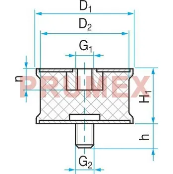 Silentblok nápravy Silentblok SP2 - 46x40/25 M10/M10x28