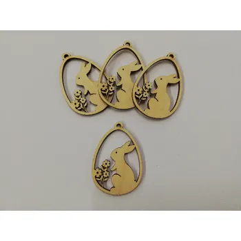 Vánoční dekorace Dřevěný výřez vajíčko ozdoba vel.2 č.3