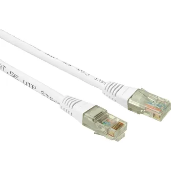 Síťový kabel Patch kabel UTP cat.5e 0,5m, bílý