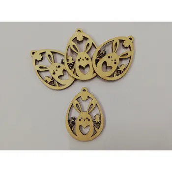 Vánoce Dřevěný výřez vajíčko ozdoba vel.2 č.38