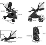 Aga Sportovní kočárek Černo/Béžový