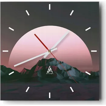 Hodiny Nástěnné hodiny do kuchyně 30x30 Abstrakce Stylové hodiny na skle Loft Tiché