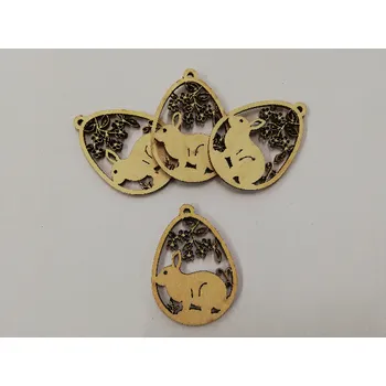 Vánoce Dřevěný výřez vajíčko ozdoba vel.2 č.16