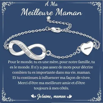 Náramek Dárkové šperky CheersLife ke Dni matek, dámský náramek Infinity stříbrný, narozeninový vánoční