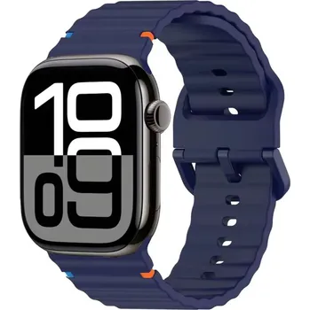 Příslušenství k chytrým hodinkám eses Sportovní silikonový řemínek se zapínáním na sponu pro Apple Watch 38mm/40mm/41mm/42mm Barva: měsíční modrá