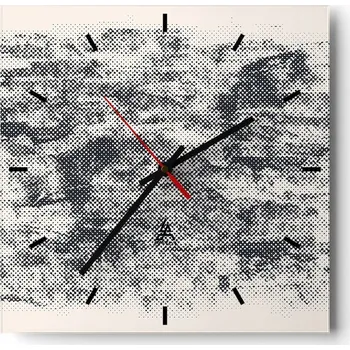 Hodiny Nástěnné hodiny do kuchyně 30x30 Abstrakce Stylové hodiny na skle Loft Tiché