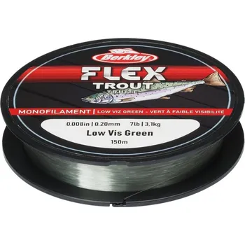 Vlasec Berkley Flex Trout Low-Vis Zelená 150m 0,22mm/3,65kg