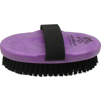 Čištění pro koně Kartáč plastový 7,5 cm x 15 cm, syntetické štětiny na čištění koní