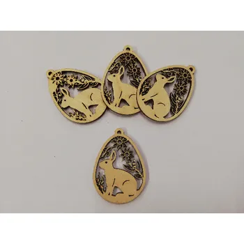 Vánoce Dřevěný výřez vajíčko ozdoba vel.2 č.23