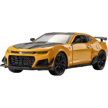autíčko Camaro Hornet kovový model hračka na baterie světla zvuk 1:32 Žlutá