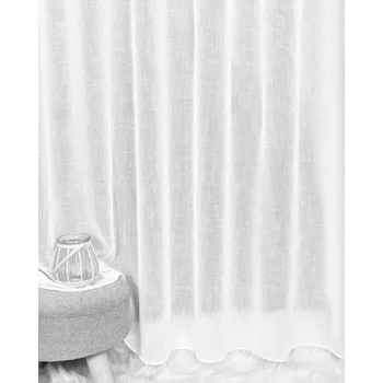Záclona Organzová záclona 1499, žakárový vzor prší, s olůvkem, bílá výška 100cm ( v metráži)