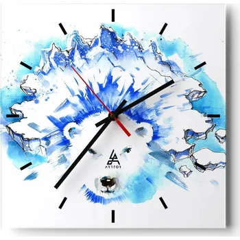 Hodiny Nástěnné hodiny do kuchyně 30x30 Abstrakce Stylové hodiny na skle Loft Tiché