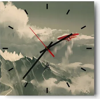 Hodiny Nástěnné hodiny do kuchyně 30x30 Abstrakce Stylové hodiny na skle Loft Tiché