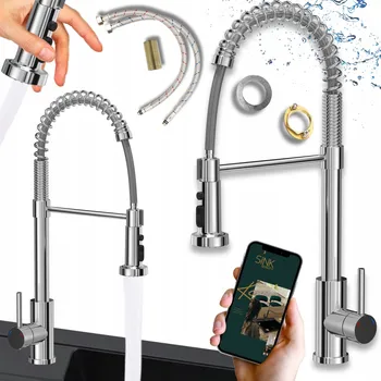 Vodovodní baterie Stojánková kuchyňská baterie Sink Quality Allie stříbrná