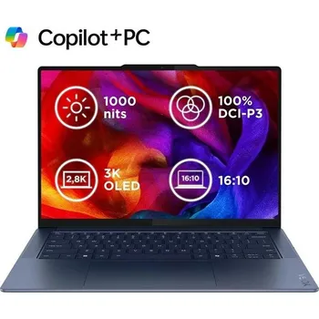 Notebook Lenovo YOGA Slim 7 SnapdragonX Elite X1E-78-100/AI NPU/16GB/SSD 512GB/14,5"/3K/OLED/TOUCH/1000nit/OnSite/WIN11Home/modrá