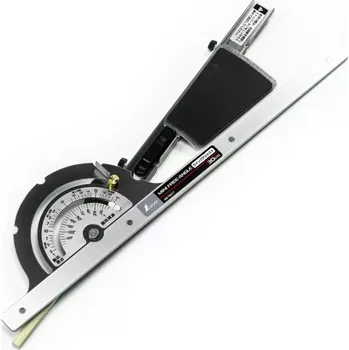 Pilová lišta Japonská vodící lišta a úhloměr SHINWA Free-Angle NEO pro kotoučové pily - 30 cm