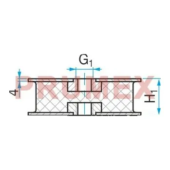 Silentblok nápravy Silentblok KR3 - 105/40 M16/M16