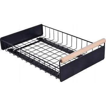 Úložný box Koš Šuplík do skříňky, kuchyňský organizér, černý, 38x24x9 cm