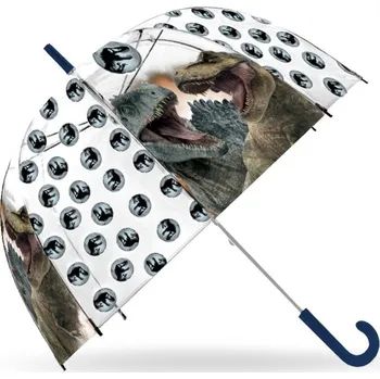 Deštník EUROSWAN Průhledný deštník Jurský Svět POE, průměr 70 cm