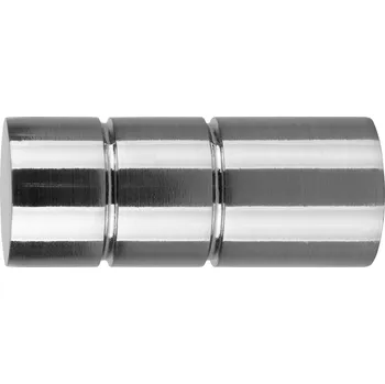 Příslušenství pro garnýž Dekodum Koncovky garnýží Cylinder ocelový efekt 25 mm - 2 ks