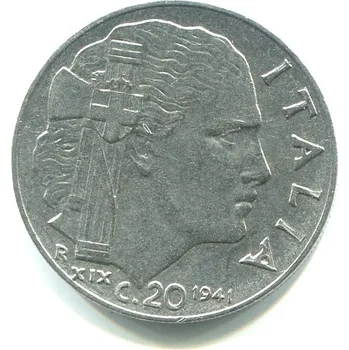ITÁLIE. 20 centesimi 1941. KM-75.6