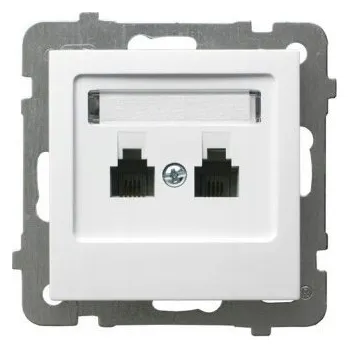 Elektrická zásuvka Telefonní zásuvka nástěnná Ospel bílá