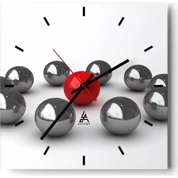 Hodiny Nástěnné hodiny do kuchyně 30x30 Abstrakce Stylové hodiny na skle Loft Tiché