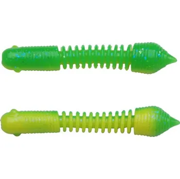 Rybářský háček 10ks - Červ Berkley PowerBait Power Pillar 5,5cm jarní zelená/slunečně žlutá