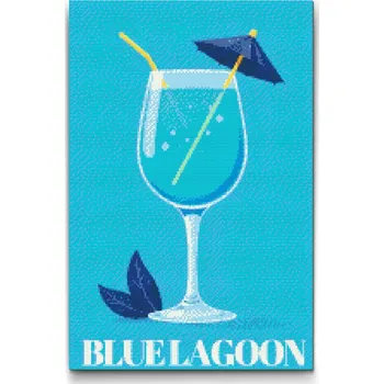 Diamantové malování Diamantové malování - Blue Lagoon Velikost: 40x60cm, Rámování: Pouze srolované plátno, Diamanty: Kulaté