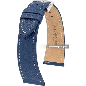 Řemínek na hodinky Řemínek k hodinkám HIRSCH Bologna modrá (80) 20 mm pánský