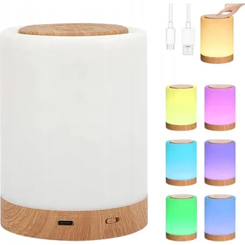 Lampička NOČNÍ LAMPA, DOTYKOVÁ, STMÍVATELNÁ 10 BAREV, LED STOLNÍ LAMPA