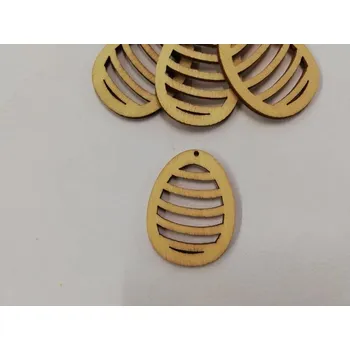 Vánoční dekorace Dřevěný výřez vajíčko ozdoba vel.1 č.3