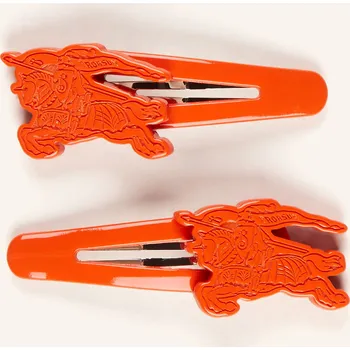 Módní doplněk Burberry Dívčí Spona Do Vlasů, Sada 2 Kusů, oranžová, one size