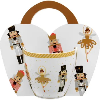 DUO Gifts DG - Vánoční porcelánový hrnek NUTCRACKERS & BALLERINA v přebalu - 460 ml