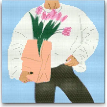 Diamantové malování Diamantové malování - Ilustrace - Tlupány Velikost: 30x30cm, Rámování: Pouze srolované plátno, Diamanty: Čtvercové