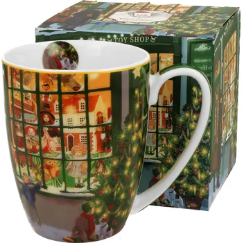 DUO Gifts DG - Vánoční porcelánový hrnek CHRISTMAS SHOP WINDOW v dárkovém balení - 350 ml